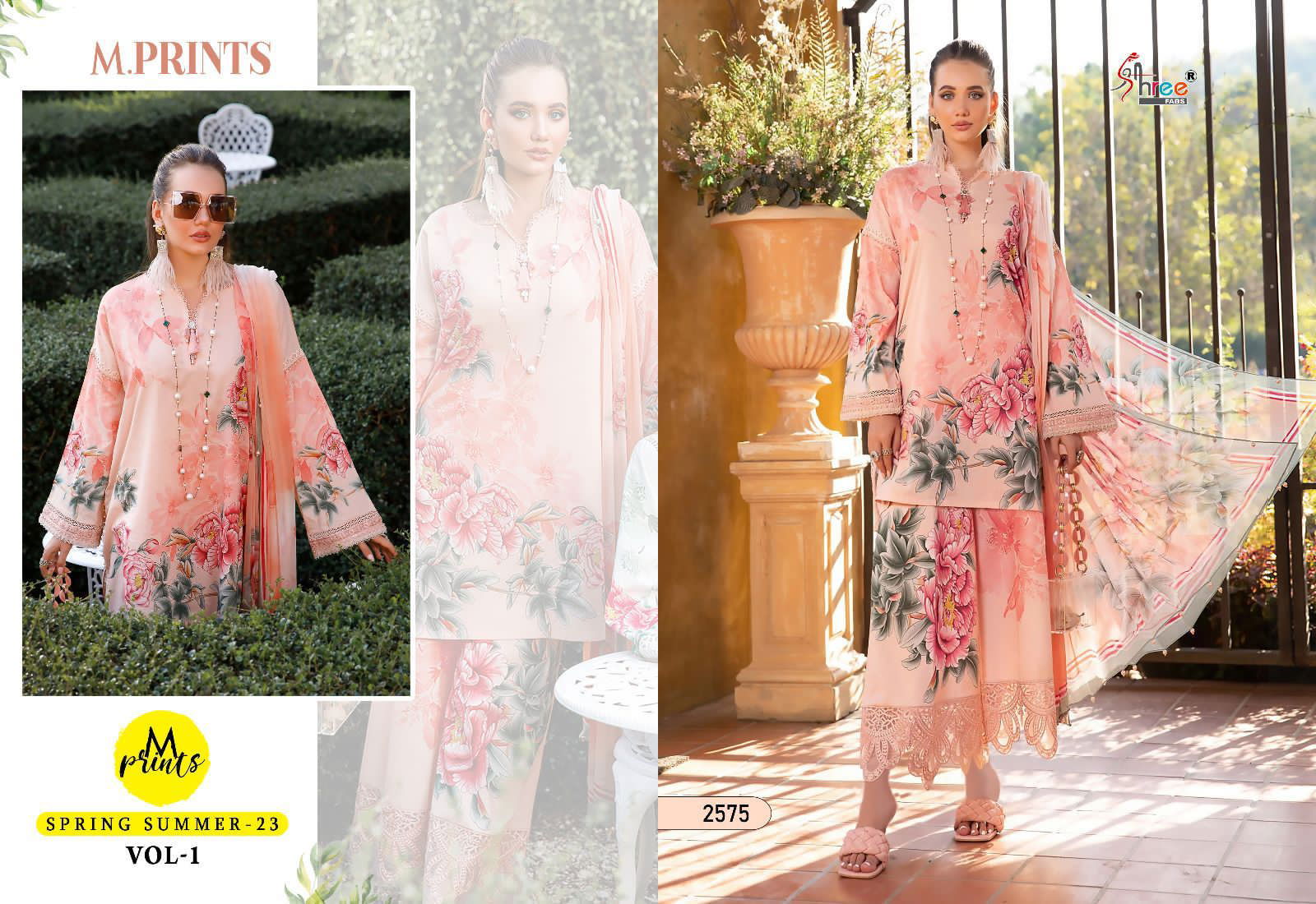 Shree M Prints Spring Summer 23 Vol 1 Wholesale Cotton Pakistani Suits